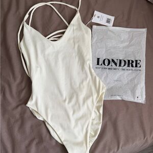 Londre One Piece Corset - cream ribbed, size S